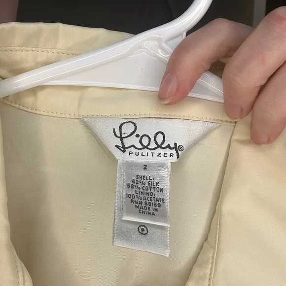 VINTAGE/RARE Silk Cotton Lilly Pulitzer Drop Waist Dress size 2 White Label - Picture 6 of 6